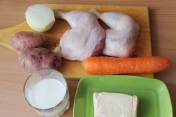 Сливочный суп с курицей