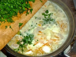 название картинки Сливочный суп с лососем финский