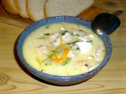 название картинки Сливочный суп с лососем финский