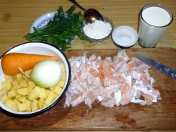 название картинки Сливочный суп с лососем финский