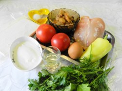 название картинки Слоеные конвертики с курицей и грибами