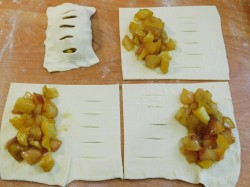 название картинки Слойка с яблоками из слоеного теста