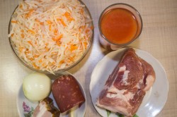 название картинки Солянка из квашеной капусты с мясом