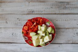 название картинки Соте из овощей с кабачками морковью перцем