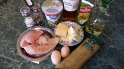 название картинки Спагетти с курицей в сметанном соусе