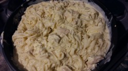 название картинки Спагетти с курицей в сметанном соусе