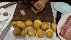 Стейки и Картошка Запеченная На Углях На Мангале