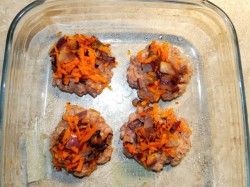 название картинки Стожки из фарша под шубой в духовке