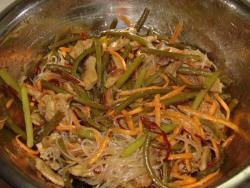 название картинки Салат фунчоза с мясом и чесночными стрелками