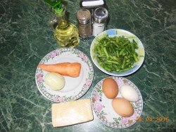 название картинки Стручковая фасоль с яйцами сыром морковью