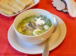 название картинки Грибной суп на мясном бульоне