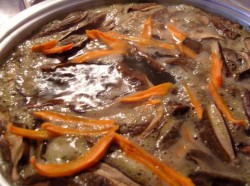 Суп грибной с сыром и сушёными грибами