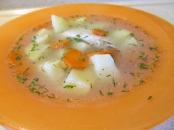 название картинки Суп из пшеничной крупы с курицей