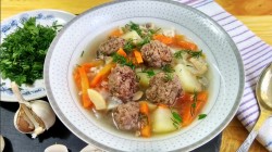 название картинки Суп с картошкой и фрикадельками