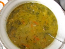 Суп крестьянский с овсяными хлопьями