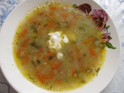 Суп крестьянский с овсяными хлопьями