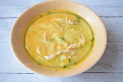 Суп с курицей и макаронами