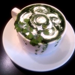 Суп пюре из шпината замороженного со сливками