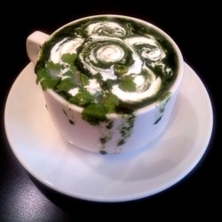 Суп пюре из шпината замороженного со сливками