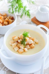 Суп-пюре с гренками