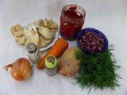 название картинки Суп с грибами и фасолью