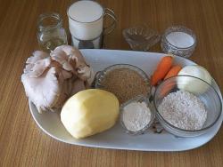 Суп с луком картошкой морковью грибной с рисом