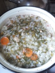 Суп с плавленым сыром и овощами