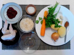 название картинки Суп Харчо с картошкой рисом и курицей