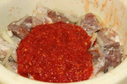 Свиные шашлычки с копчёной грудинкой