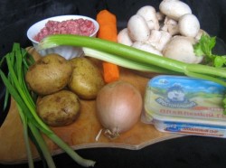 Суп с грибами шампиньонами сыром фаршем