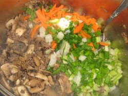 Суп с грибами шампиньонами сыром фаршем