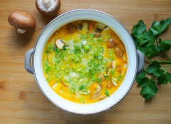 Сырный суп с шампиньонами