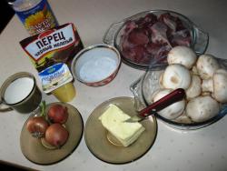 Телятина с грибами