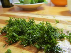 название картинки Теплый салат с осьминогами