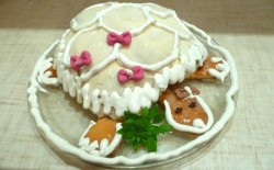 название картинки торт черепаха со сметаной и белой глазурью