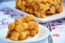 Торт из кукурузных палочек со сгущенкой на скорую руку