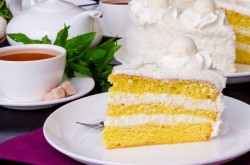 название картинки Бисквитный Торт Рафаэлло с миндалем и кокосовой стружкой