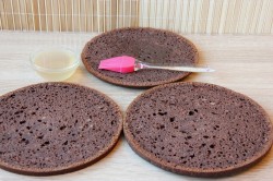 Черемуховый торт на кефире со сметанным кремом и черносливом