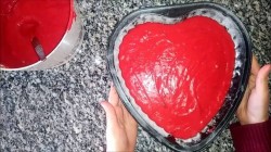 Торт-сердце Красный бархат - шаг 4 Торт-сердце Красный бархат - шаг 4