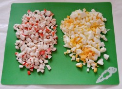 Тарталетки с начинкой из крабовых палочек - шаг 6 Тарталетки с начинкой из крабовых палочек - шаг 6