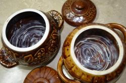 Треска в горшочке с вином и рисом