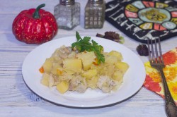Картошка с капустой и мясом в мультиварке - шаг 13 Картошка с капустой и мясом в мультиварке - шаг 13