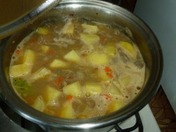 Тушеная картошка с печенью