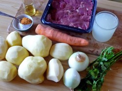 Тушеная картошка с печенью