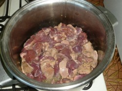 Тушеная картошка с печенью