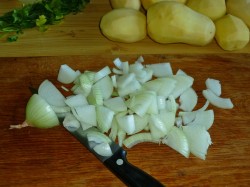 Тушеная картошка с печенью