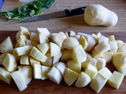 Тушеная картошка с печенью