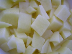 название картинки Тушеная картошка со свининой на сковороде