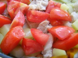 название картинки Тушеная картошка со свининой на сковороде