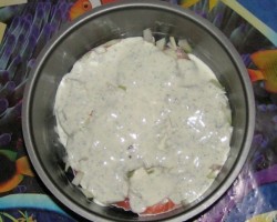 Тушеная красная рыба в мультиварке